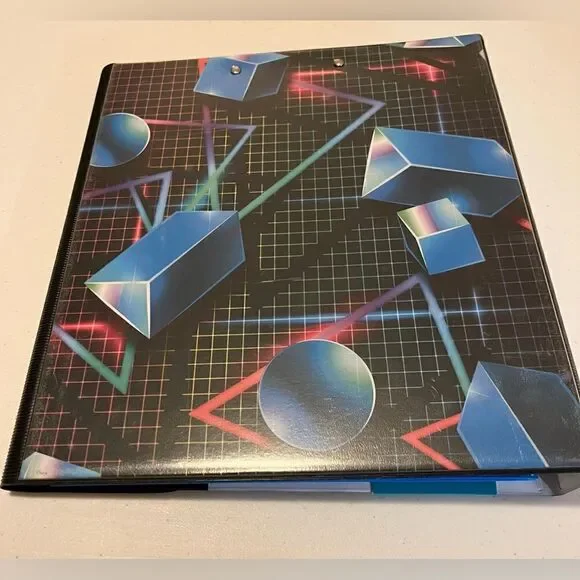 Trapper Keeper 1” Binder 80s Retro Folders 2020 Mead Geometric notebook NEW - Picture 2 of 4